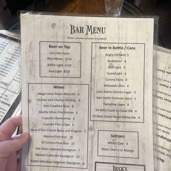 Buck's Riverside Grill - Drink menu - American Near Me - New Richmond, Ohio Buck's Riverside Grill - Drink menu - American Near Me - New Richmond, Ohio