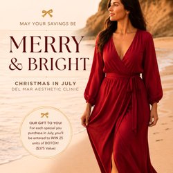 Our biggest summer sale yet! From skin tightening, to facial services. All of your favorites are on sale all month long. Call us to book!