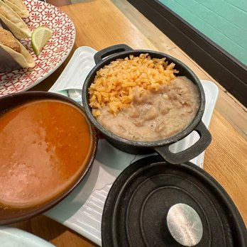 Taqueria Kermes - Salsa (mild tomate like) , arroz con frijoles (good) - Mexican Near Me - Ridgewood, New York Taqueria Kermes - Salsa (mild tomate like) , arroz con frijoles (good) - Mexican Near Me - Ridgewood, New York