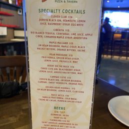 Drink menu Drink menu