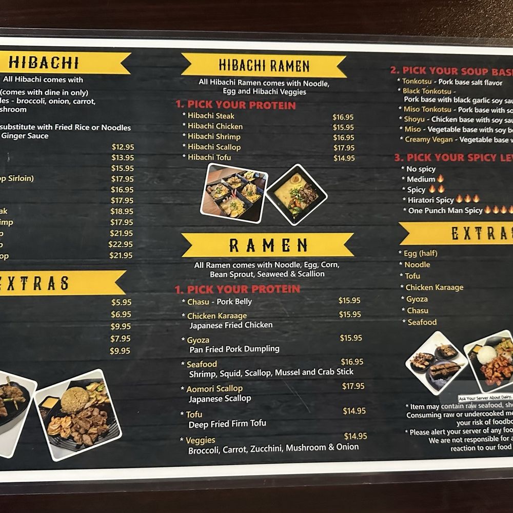 Hiratori - Hibachi & Ramen menu - Teppanyaki Near Me - Parker, Colorado Hiratori - Hibachi & Ramen menu - Teppanyaki Near Me - Parker, Colorado