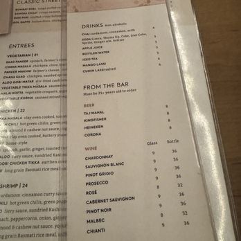 Bengal Tiger  - Menu as of 10/13/2026 - Indian Near Me - New York, New York
