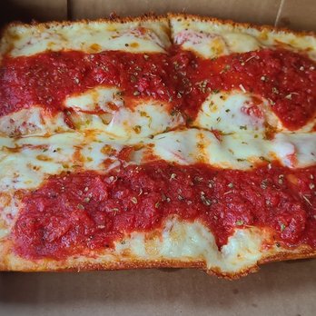 Via 313 Pizza - Cheese pizza in natural lighting. - Pizza Near Me - Austin, Texas Via 313 Pizza - Cheese pizza in natural lighting. - Pizza Near Me - Austin, Texas