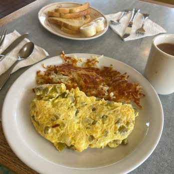 Jim's Coney Island Cafe - My breakfast! Green Chile omelette and toast - Diners Near Me - Tempe, Arizona