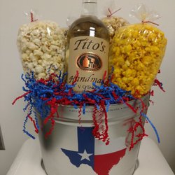 Grandpas Popcorn - A customer brought this bottle with her so we added it to her gift for a house warming party.