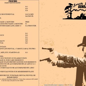 South Post Guns - Daily range fees - Guns & Ammo Near Me - Streator, Illinois South Post Guns - Daily range fees - Guns & Ammo Near Me - Streator, Illinois