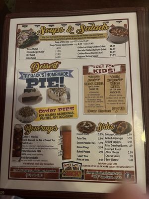 Menu photo 7 One Eyed Jack's Winamac, IN