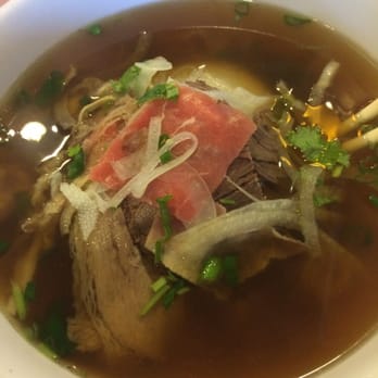 Saigon Restaurant - Medium bowl (lots of noodles) rare steak, tendon and tripe. Yum! - Vietnamese Near Me - Modesto, California Saigon Restaurant - Medium bowl (lots of noodles) rare steak, tendon and tripe. Yum! - Vietnamese Near Me - Modesto, California