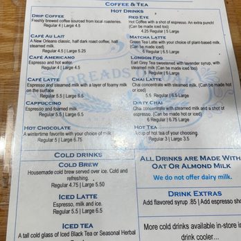 Breads on Oak Cafe & Bakery - Menu - Bakeries Near Me - New Orleans, Louisiana