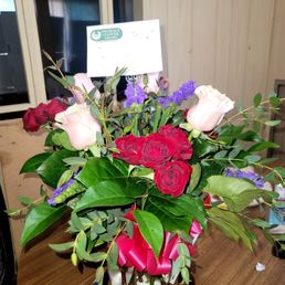 The bouquet delivered