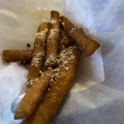 Blazer's Hot Wings of Commerce - Fried funnel sticks.