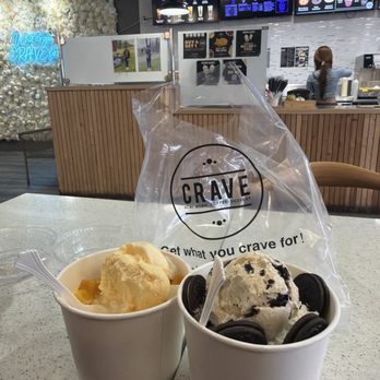 Crave Boba - Mango sticky rice and Oreo milk snow - Bubble Tea Near Me - Garden Grove, California