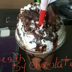 BlueHouseCoffeeOnTheGo - If you love chocolate then this frappe is for you.it's full of so much chocolate but not super sweet and includes a brownie.