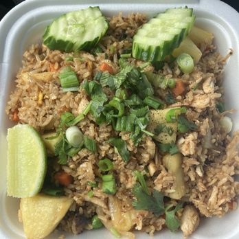 Ban Thai - Pineapple fried rice with chicken - Thai Near Me - White Bear Lake, Minnesota Ban Thai - Pineapple fried rice with chicken - Thai Near Me - White Bear Lake, Minnesota