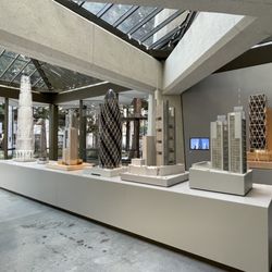 The Vertical City - Models of tall buildings designed by famed architect Lord Norman Foster and his firm Foster + Partners