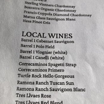 Rachel's Cafe and Eatery - The serve local wines (by the bottle) - Diners Near Me - Ramona, California