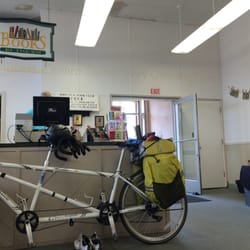 Books by the Bay - They are very sweet here to let us bring our bike in.