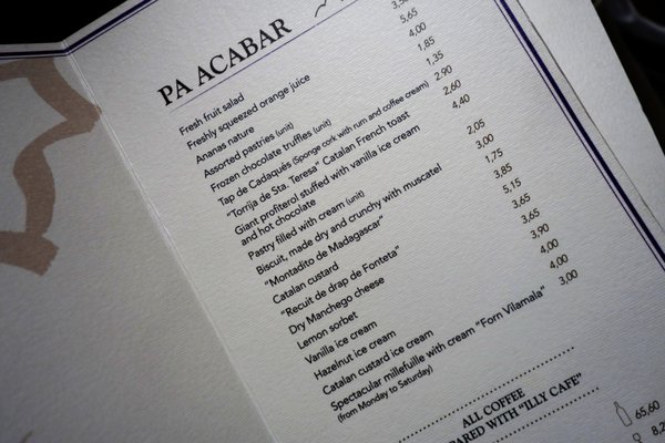 Menu photo 6 Alta Taberna Paco Meralgo Barcelona, B Menu photo 6 Alta Taberna Paco Meralgo Barcelona, B