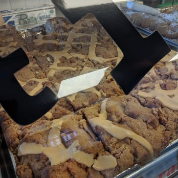 Wally's Bagels - Apple caramel crumb cake. Super moist and delicious! - Bagels Near Me - North Babylon, New York Wally's Bagels - Apple caramel crumb cake. Super moist and delicious! - Bagels Near Me - North Babylon, New York