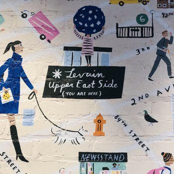 Levain Bakery - Upper East Side, NYC - Inside mural - Bakeries Near Me - New York, New York
