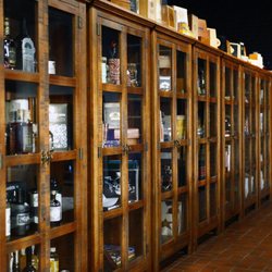 Blue Label Cigar Lounge - The lounge features a library of sorts complete with oddities and curiosities.