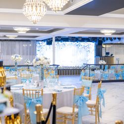 Chateau - Luxury champagne tower display at Chateau Premiere Event Venue, Philadelphia. A stylish feature for upscale weddings and parties.