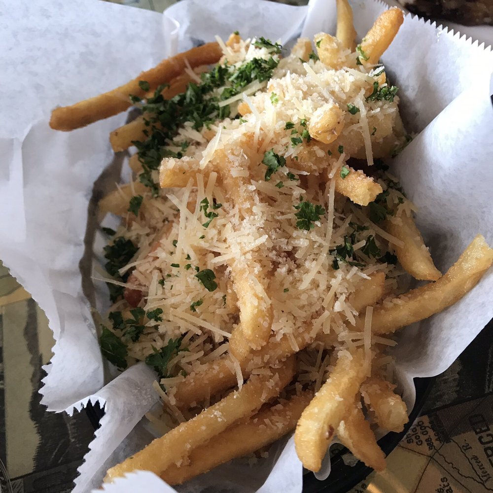 Aaron Schat's Roadhouse - Garlic Parmesan Fries - American Near Me - Bishop, California Aaron Schat's Roadhouse - Garlic Parmesan Fries - American Near Me - Bishop, California