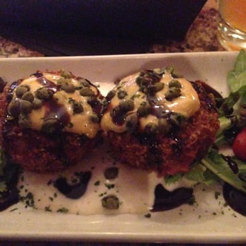 Hops Downtown Grill - Dungeness Crab & Shrimp Cakes - American Near Me - Kalispell, Montana Hops Downtown Grill - Dungeness Crab & Shrimp Cakes - American Near Me - Kalispell, Montana
