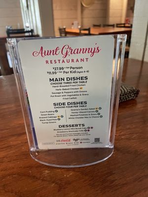 Menu photo 3 Aunt Granny's Restaurant Pigeon Forge, TN