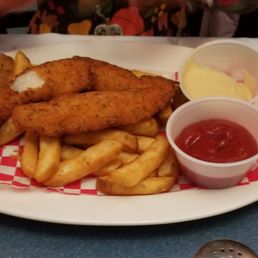 Chicken tenders and fries