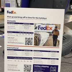 Holiday shipping rates and information