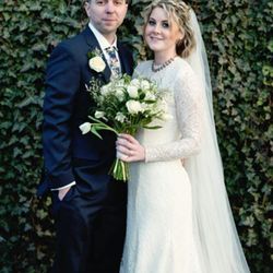 Sheila Frank - Client Aly on her big day wearing a custom SHEILA FRANK gown.