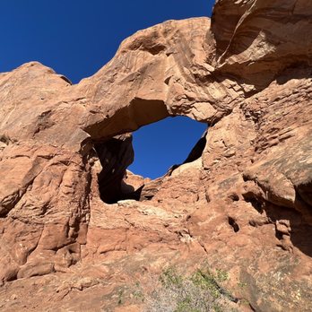 Arches National Park - Double Arch from behind - Parks Near Me Arches National Park - Double Arch from behind - Parks Near Me