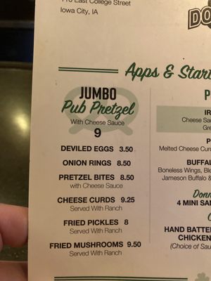 Menu photo 2 Donnelly's Pub Iowa City, IA Menu photo 2 Donnelly's Pub Iowa City, IA