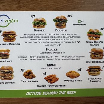 Planet Vegan - Menu side 1 - Vegan Near Me - Fresno, California Planet Vegan - Menu side 1 - Vegan Near Me - Fresno, California