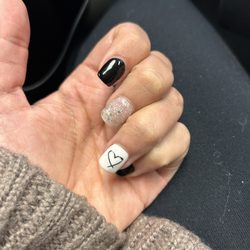 Days by Nails - After (there is also a bump on the top of the nail from the sticker)