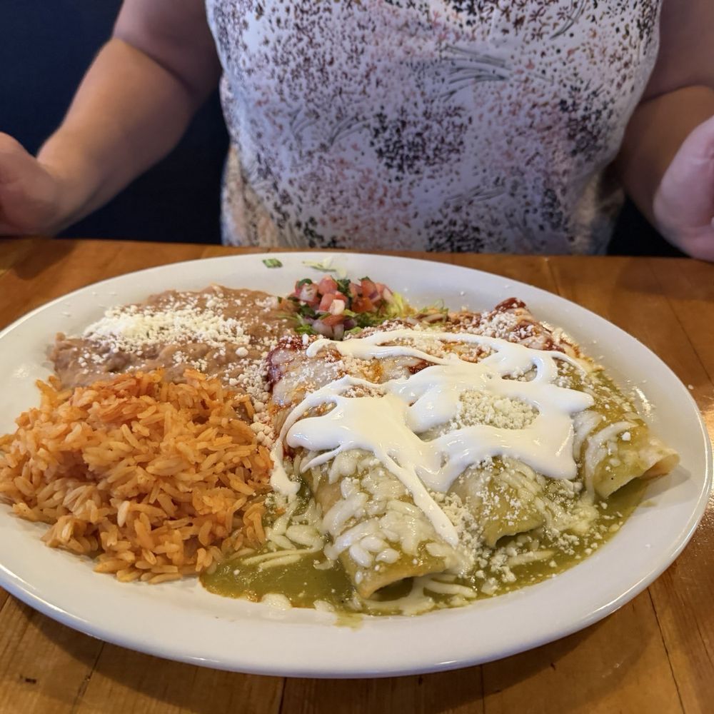 Camaron Pelado - Enchiladas with green & red sauce. - Mexican Near Me - Sparks, Nevada