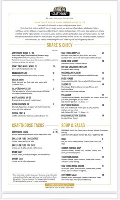 Menu photo 1 Crafthouse Reston, VA