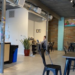 Hello Bicycle & Cafe - Their work area is ideal if you need to get out of the house.