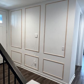 Cassidy Custom Wood Designs - Custom molding for our entryway. Painters are coming to do the whole house, so he did not need to paint. - Carpenters Near Me Cassidy Custom Wood Designs - Custom molding for our entryway. Painters are coming to do the whole house, so he did not need to paint. - Carpenters Near Me
