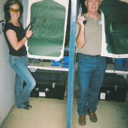 Denton County Sports Association - Father and daughter showing off their CHL shooting tests