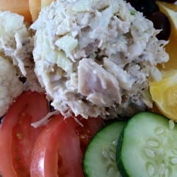 The FarmHouse Restaurant - Our Chicken Salad comes with fresh fruit and vegetables!