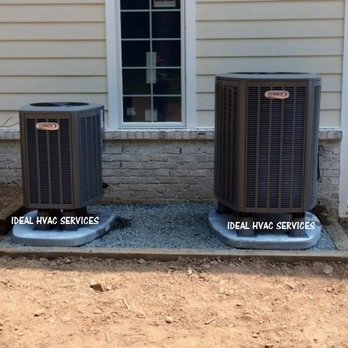 Ideal HVAC Services - Lennox Residential New Construction Outdoor units on pads. - Heating & Air Conditioning/HVAC Near Me Ideal HVAC Services - Lennox Residential New Construction Outdoor units on pads. - Heating & Air Conditioning/HVAC Near Me