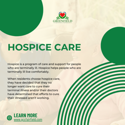 Greenfield Care Center - Fairfield - Every moment matters in our hospice care where we provide holistic support, pain management, and emotional guidance to residents.