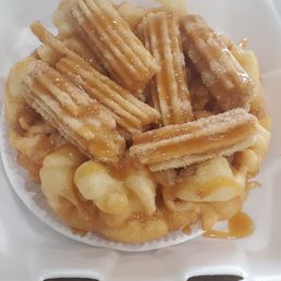 Churro Funnel Cake. 9.2/10 rating. Very good! Churro Funnel Cake. 9.2/10 rating. Very good!