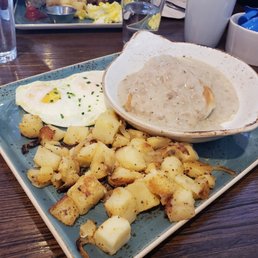 Biscuits & Turkey Sausage Gravy With Eggs