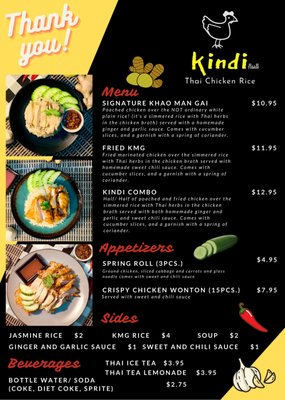 Menu photo 4 Kindi Chicken Rice Herndon, VA