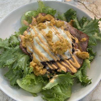 Bar Toti - Smashburgesua gluten free (no bun) - Wine Bars Near Me - Austin, Texas