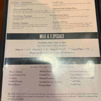 Puckett's Restaurant - Menu - Southern Near Me - Nashville, Tennessee Puckett's Restaurant - Menu - Southern Near Me - Nashville, Tennessee