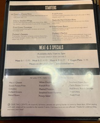 Menu photo 2 Puckett's Restaurant Nashville, TN Menu photo 2 Puckett's Restaurant Nashville, TN